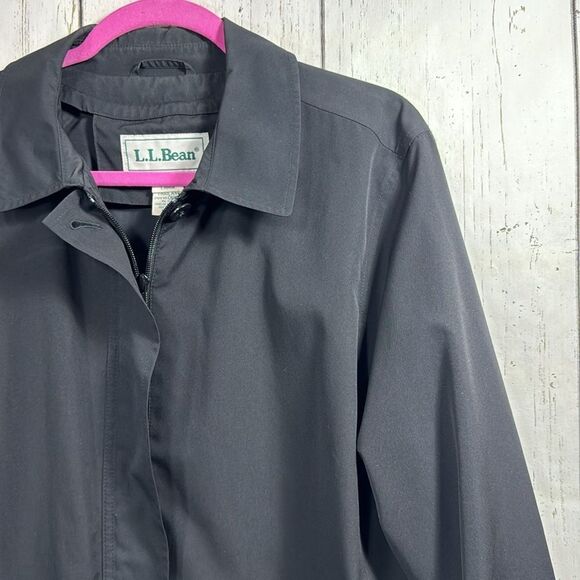 Vintage L.L. Bean Womens Black Utility Field Jacket Size L Outdoor Quiet Luxury - Picture 4 of 16